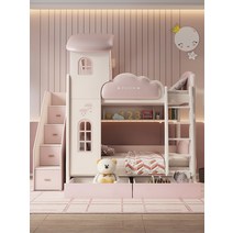 2층벙커침대 어른2층침대 복층 철제 원목 기숙사 침대 같은 폭 이층 소녀 공주 서브 마더 작은 아파트 캐슬 높고 낮은 소녀와 어린이, [12] 높고 낮은 침대 더블 서랍 사다리 캐비닛 옷장, [02] 1350mmx1900mm, [01] 더 많은 조합