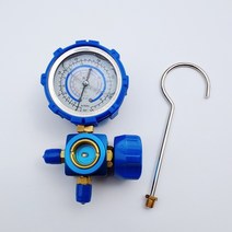 에어컨 저압 싱글 매니폴드게이지 SINGLE MANIFOLD GUAGE 싸이트글라스 게이지 R410A R22 R134A, 1개