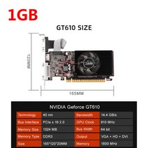 NVIDIA GeForce GT 610 DDR3 그, 1.GT610 1GB