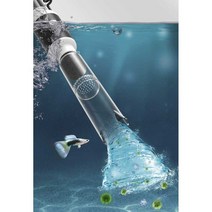 어항 물고기똥 청소기 바닥 청소 이물질 흡입기 모래, (리튬배터리충전식환수기/블랙)5미터튜브세트