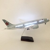 비행기모형 에어 캐나다 B787 음성 제어 LED 금속 항공기 모델 46cm 항공 소장용 다이캐스트 미니어처 장식품 기념품, Air Canada B787