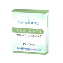 Simpurity 칼슘 Calcium 알긴산염 상처 드레싱 5cm x 10개 상자, 4 x 5