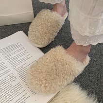 여성 겨울 실내 뽀글이 슬리퍼 S019