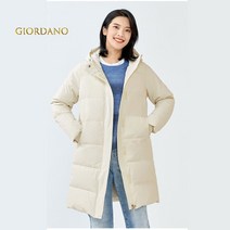 지오다노경량패딩 지오다노 롱 패딩 깃털 함량 90% 오리털 여성 재킷 05371702