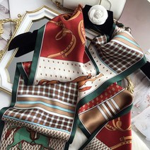 봄버전 올 매치 여성 스카프 실크 손 느낌 양면 인쇄 섹션 15x150cm, 23 25