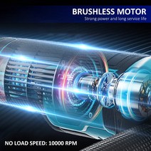 충전그라인더 브러시리스 앵글 그라인더 절단기 전기 공구 Makita 18V 배터리와 호환 가능 125mm, 01 Blue  black 125mm