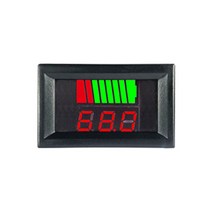 배터리테스터기 접지테스터기 자동차 배터리 충전 레벨 표시기 12V 24V 36V 48V 60V 72V 리튬 용량 측정기, 빨간_12V-60V