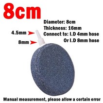 전기기포발생기 40/60/80/100/120/150mm 수족관 물고기 탱크 펌프에 대 한 버블 스톤 Aerator 수경 산소 플레이트 미니 공기 펌프 액세서리, [03] 5pcs, [03] Dia 8cm