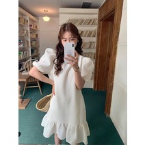쇼피라라 바스락원피스 베이비돌원피스 고급 분위기 키작녀 벌룬 여름 반팔
