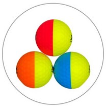 스릭슨 디바이드 골프공 Q-STAR Tour Divide 반반 우레탄 골프공 12구 3종, 옐로우/오렌지