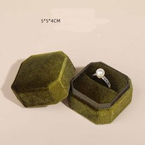 섬세한 수제 빈티지 벨벳 펜던트 목걸이 상자 선물 핑크 리본 보관 링 쥬얼리 포장 고품질, 5x5x4cm 링