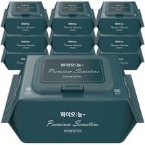 바이오늘 프리미엄 센서티브 엠보싱 유아 물티슈 캡형, 100매, 50팩
