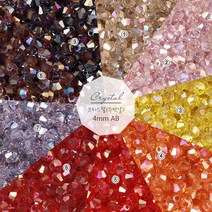 비즈아이 [2-607-A]크리스탈(주판알) 4mm (AB) [1봉(약99개)], 7.바이올렛