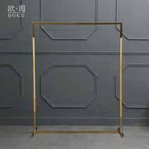옷가게 행거 금장 스테인리스 철제 옷걸이 매장용, 미러 티타늄 골드 120CM 160CM