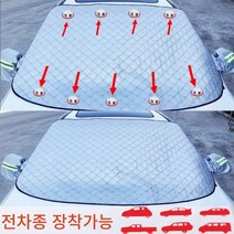 (1+1) 지티알 차량용 앞유리 햇빛가리개 앞유리커버 자석밀착 여름엔 자외선 차단 겨울엔 단열효과까지+보관파우치