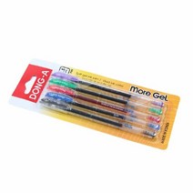 부드러운 필기 중성 클립 볼펜세트 혼합 5색 5P 0.5mm, 단품