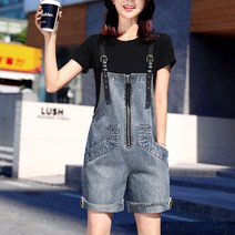 드레스허그 루이 멜빵 데님 팬츠