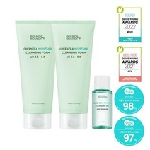 라운드어라운드 그린티 약산성 클렌징폼 200ml 더블 기획 [랜덤샘플증정]