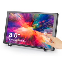 보조모니터 노트북 휴대용 보조 모니터 8인치 터치 HDMI 휴대용, 비터치 스크린