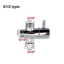 스테인레스 스틸 G7/8 "G1/2" G3/4 "다이버터 밸브 3 방향 물 분리기 화장실 샤워 헤드 티, 01 G1 2