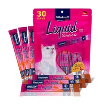 비타크래프트 리퀴드 스낵 오리 베타글루칸 30p 고양이간식 캔