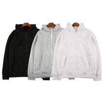 남녀공용 따뜻한 겨울 데일리 기본 무지 기모 후드티 후드집업 3color 커플룩 회사 단체복