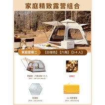 원터치 육각 텐트 캠핑 차박 다인용 자동 방수 낚시 돔 창문형 그늘막 에어 대형 오토, 화이트커피 육각3-4인