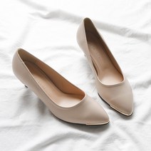 국내제작 발편한 빅사이즈 골드테 스틸레토 펌프스 5cm 여성 구두