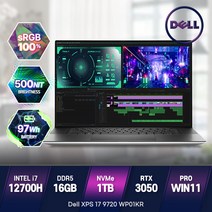 델 2022 XPS17 9720-WP01KR 워크스테이션 노트북 17