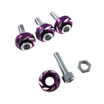 유니버설 4pcs 스레드 번호판 프레임 볼트 자동차 트럭에 대 한 나사 빨간색, [07] Purple