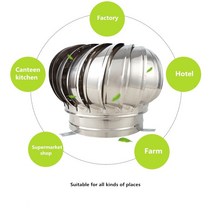 벤츄레이터 굴뚝환풍기 벤츄레타 음식점후드지붕 통풍기 배기 후드 공장 스테인레스 스틸 unpowered, 02 200mm