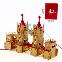생일축하카드 팝업카드 메세지 세트3D 팝업 초대장 카드 3D 종이 세계 명소, 28 London Bridge-red