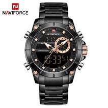 고급 중저가시계 NAVIFORCE 캐주얼 석영 남자 스테인레스 스틸 남자 육군 군사 372