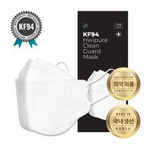 귀가 편한 마스크 휘퓨어 KF94 장당 280원 (대형/화이트), 1매