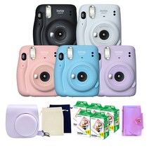 인스탁스 미니11 폴라로이드+전용가방+필름100장+홀로그램1단앨범+로고파우치 SET, 1개, 아이스화이트