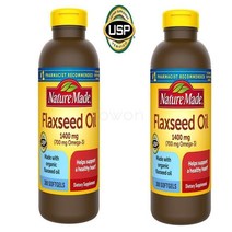 (2개묶음)네이쳐 메이드 1 400mg 아마씨 오일 리퀴드 300개입 소프트젤 Nature Made 1 400mg Flaxseed Oil Liquid 300 Softgels (PA