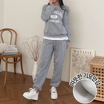 르엠마 SET [기모안감] 맨투맨 조거팬츠 여자트레이닝세트 홈웨어 츄리닝 여성트레이닝세트 여자운동복 여성운동복 기모 여성 긴팔 트레이닝 세트 81445