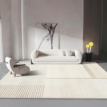 모던 레트로 먼지없는러그 블랙 베이지