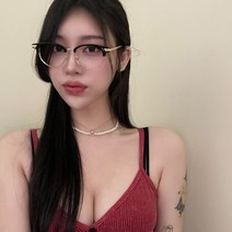 하리몽드 남녀공용 캐주얼 유니크 데일리 하금테 안경