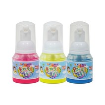 뭉게구름 거품물감 40ml 3색 - A세트 / 키즈맘아트 거품 목욕 촉감 오감 발달 물감 미술 놀이 핑거페인트 유아 아기 어린이 버블 드로잉카페 키즈카페 집콕 엄마표미술 홈스쿨