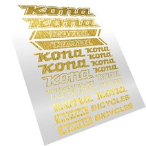 캐스퍼꾸미기 코나 자전거 프레임 비닐 다이 컷 그래픽 스티커 키트 도로 산악 MTB BMX 사이클링 링 엠블, 금