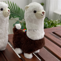 알파카 움직이는 동물 인형 소리나고 움직이는 장난감 인형, 진브라운