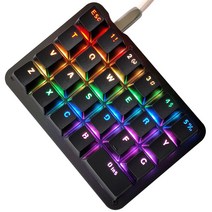 한손매크로키보드 DIY 코딩 프로그래밍 편집 키패드, 녹축, 표준, G23S 블랙