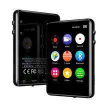 MP3 플레이어 휴대용 원래 금속 지원 블루투스 5.0 hifi 음악 전자 책 녹음fm 라디오비디오 내장 스피커, 8GB, 검은 색, 01 Black_02 8GB
