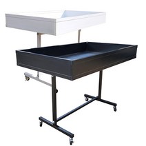 심플매대 옷가게 행사용 알루미늄 매대, 70-2 심플매대, 브레이크4개, 백색