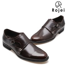 [로제이] 남자 가죽신발 케인 몽크 스트랩 RMM005_BR