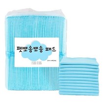 가재울커머스 펫뽀송뽀송강아지배변용품블루(중)-50매 반려동물 패드 509-40569456ea, gajae943 1