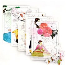 치매예방 어르신용 한복퍼즐 세트 A4 35피스 효도선물 어버이날, 전통악기