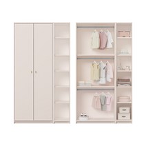 한샘 보나 주니어 옷장 세트 B형 114cm 일반형 3단행거, E:그레이_베이지(E)