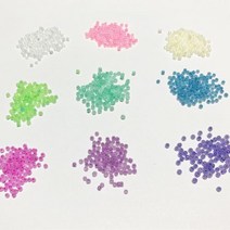 와컴 크런치 슬라임 재료 비즈 공예 펄씨드비즈 3mm 10종 (500g 대용량), 파랑